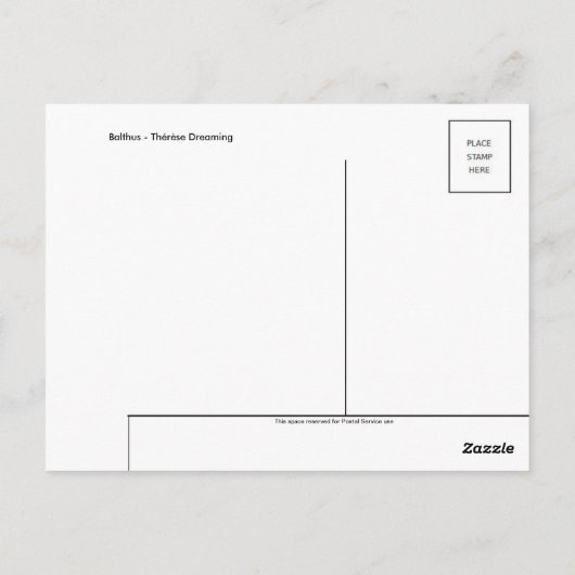 Carte postale Peinture classique (Dos)