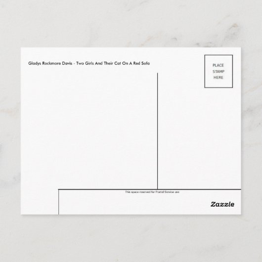 Carte postale Peinture classique (Dos)