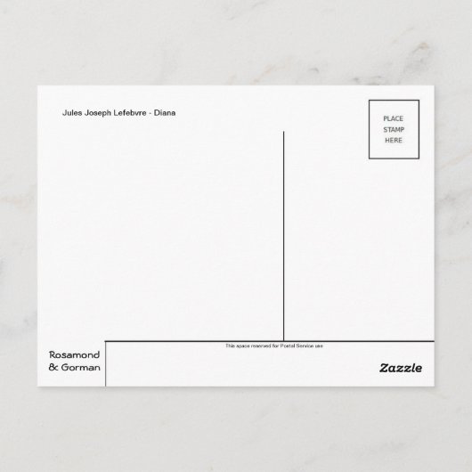 Carte postale Peinture classique (Dos)