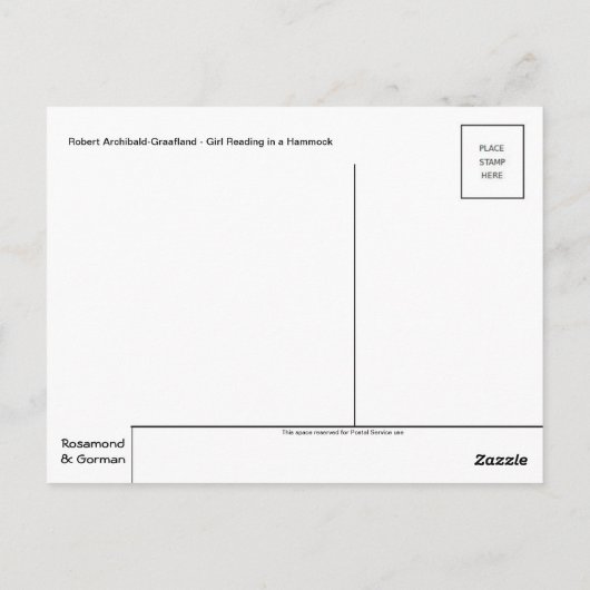 Carte postale Peinture classique (Dos)