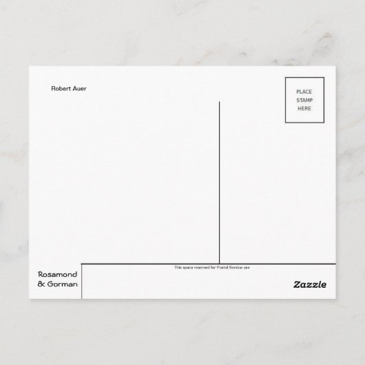 Carte postale Peinture classique (Dos)