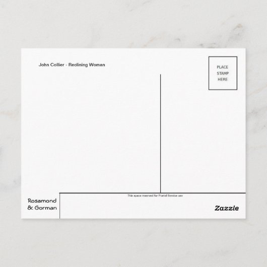 Carte postale Peinture classique (Dos)