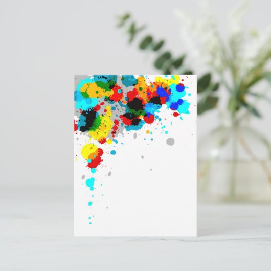 Carte Postale Peinture colorée (Debout devant)