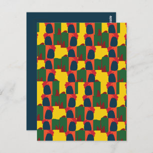 Carte Postale Peinture colorée Abstraite