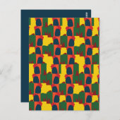 Carte Postale Peinture colorée Abstraite (Devant / Derrière)