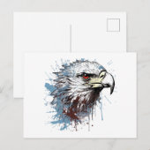 Carte Postale Peinture d'aigle (Devant / Derrière)