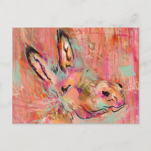 Carte Postale peinture d'âne (Devant)