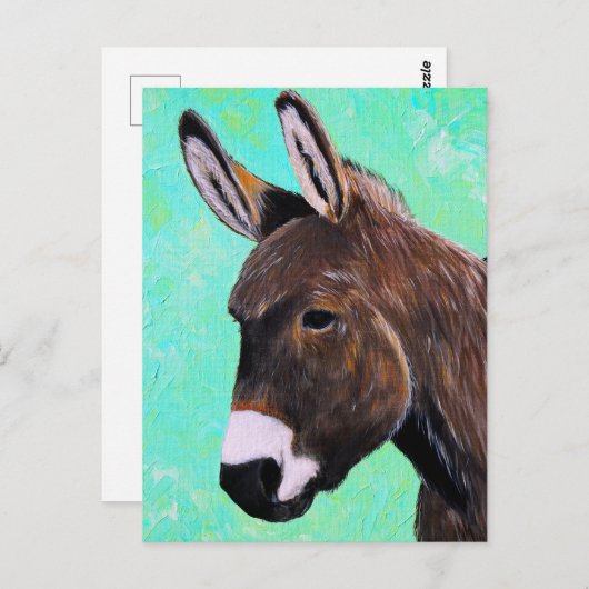 Carte Postale Peinture d'âne (Devant / Derrière)