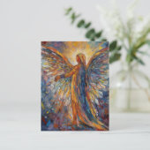 Carte Postale Peinture d'ange colorée (Debout devant)