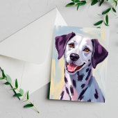 Carte Postale Peinture d'aquarelle de chien dalmate
