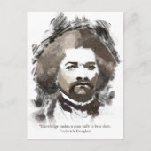 Carte Postale Peinture d'aquarelle Frederick Douglass (Devant)