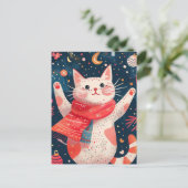Carte postale Peinture d'aquarelle pour chat de No (Debout devant)