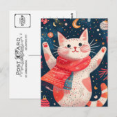 Carte postale Peinture d'aquarelle pour chat de No (Devant / Derrière)