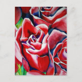 Carte Postale Peinture d'aquarelle rose Roses (Devant)