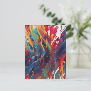 Carte Postale Peinture d'art abstrait