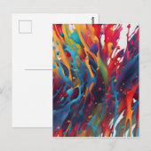 Carte Postale Peinture d'art abstrait (Devant / Derrière)