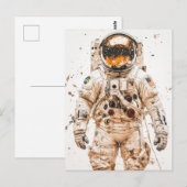 Carte Postale Peinture d'astronaute (Devant / Derrière)