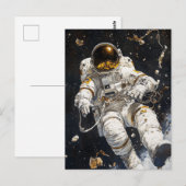 Carte Postale Peinture d'astronaute (Devant / Derrière)