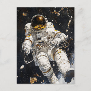 Carte Postale Peinture d'astronaute