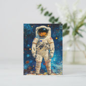 Carte Postale Peinture d'astronaute (Debout devant)