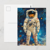 Carte Postale Peinture d'astronaute (Devant / Derrière)