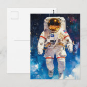 Carte Postale Peinture d'astronaute (Devant / Derrière)