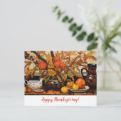 Carte Postale Peinture d'automne de Thanksgiving (Debout devant)