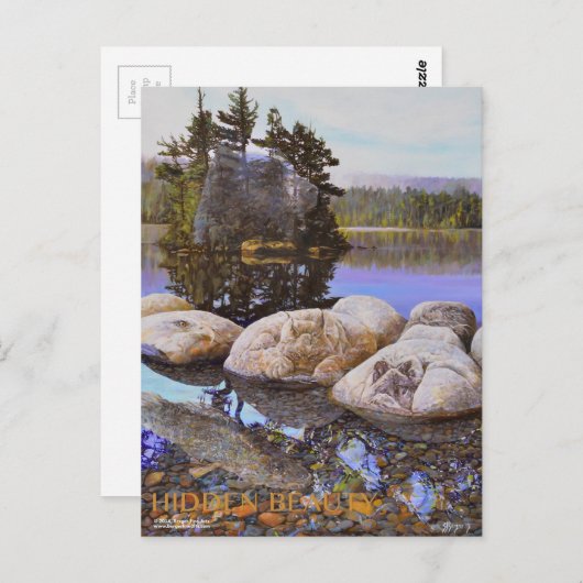 Carte Postale Peinture de beauté cachée (Devant / Derrière)