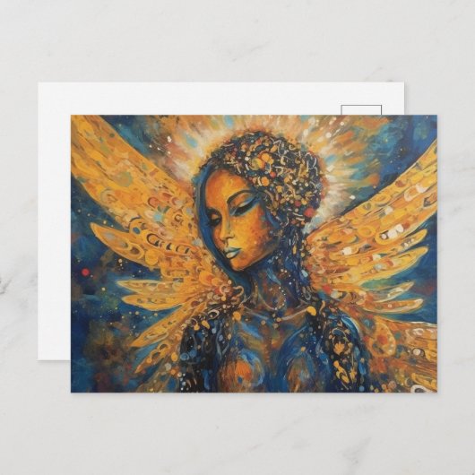 Carte Postale Peinture de bel ange (Devant / Derrière)