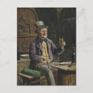 Carte Postale Peinture de bière à boire