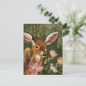 Carte Postale Peinture de cerfs (Debout devant)