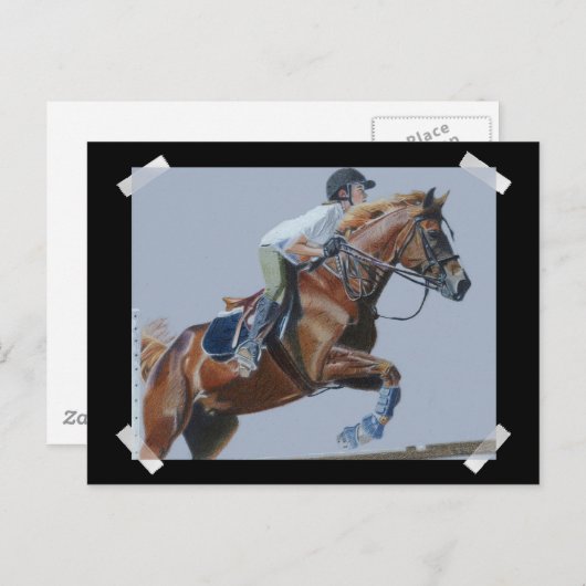 Carte Postale Peinture de chasseur/pare-chocs unique (Devant / Derrière)