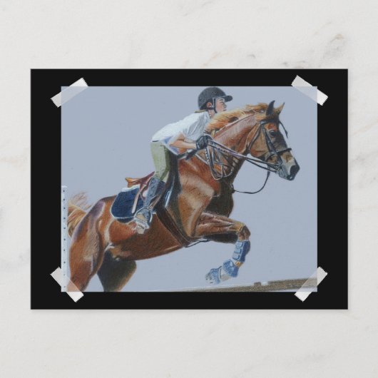 Carte Postale Peinture de chasseur/pare-chocs unique (Devant)