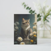 Carte Postale peinture de chat (Debout devant)