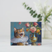 Carte Postale Peinture de chat (Debout devant)