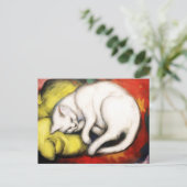Carte Postale Peinture de Chat Blanc de Franz Marc (Debout devant)