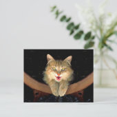Carte Postale Peinture de chat Mad - Cute Original Cat Art (Debout devant)