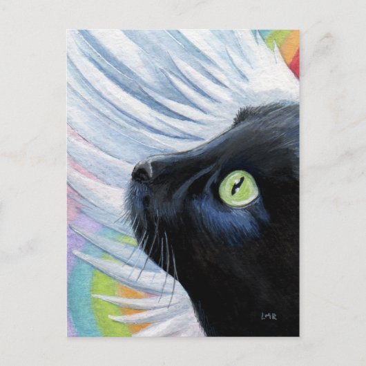 Carte postale Peinture de chats Angel de fin de l' (Devant)