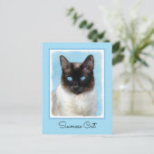 Carte Postale Peinture de chats de Siamese - Cute Original Cat A (Debout devant)