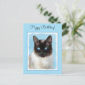 Carte Postale Peinture de chats de Siamese - Cute Original Cat A (Debout devant)