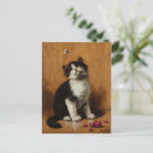 Carte Postale Peinture de chats mignonne (Debout devant)