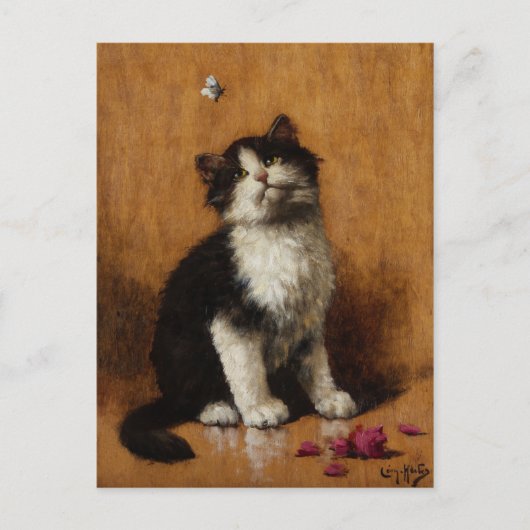 Carte Postale Peinture de chats mignonne (Devant)