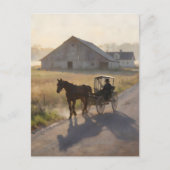 Carte Postale Peinture de cheval amish (Devant)