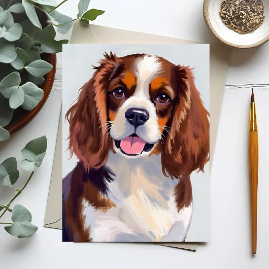 Carte Postale Peinture de chien Cocker Spaniel