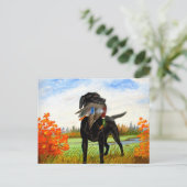 Carte postale Peinture de chien de chasse (Debout devant)