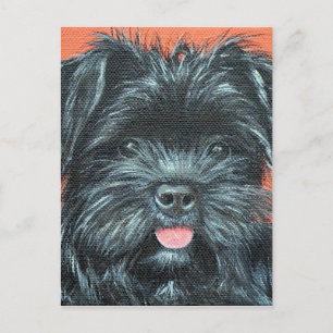 Carte Postale Peinture de chien de Terrier mignon