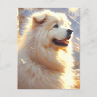 Peinture de chien vintage des Grands Pyrénées