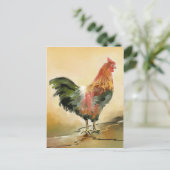 Carte Postale Peinture de coq (Debout devant)