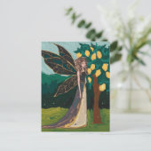 Carte Postale Peinture de fée d'arbre de citron (Debout devant)