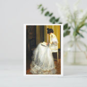Carte Postale Peinture de femme lisant (Debout devant)